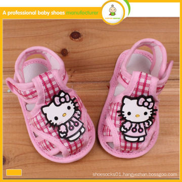 2015 new design hot sale hello kitty baby fabric sandals